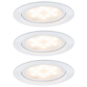 Paulmann Unterschrankleuchte 3x4,5W 12VA 230V/350mA 65mm Weiß/Metall Weiß, 3er Set, LED fest integriert, Warmweiß, LED Möbel Einbauleuchten Set