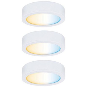 Paulmann Unterschrankleuchte Clever Connect Disc 3x2,1W 12 VADC 2700-6500K 12V Weiß matt/Kunststoff, LED fest integriert, Tageslichtweiß, Starter-Set