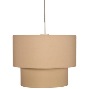 Pendelleuchte, 1-flammig, Stoff/beige - beige - Materialmix - 129 cm - [32.0] | Möbel Kraft