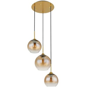 Pendelleuchte - gold - Materialmix - 43 cm - 150 cm - 43 cm | Möbel Kraft