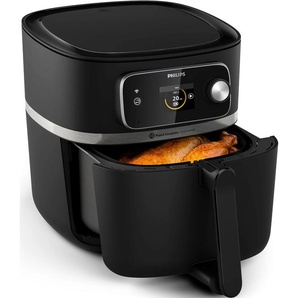 PHILIPS Heissluftfritteuse HD9880/90 Airfryer XXL, 8,3 l Fritteusen mit WiFi Konnektivität, 50 AutoCook Programmen und Warmhaltefunktion schwarz