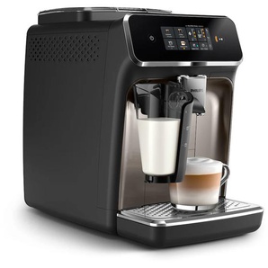 PHILIPS Kaffeevollautomat EP2336/40 2300 Series Kaffeevollautomaten 4 Kaffeespezialitäten, mit LatteGo-Milchsystem, Schwarz verchromt schwarz (schwarz verchromt) Bestseller