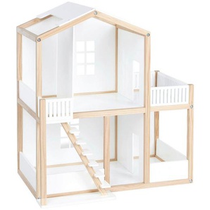 Pinolino Puppenhaus Ida, Natur, Weiß, Holz, Kiefer, 42x71x64 cm, Spielzeug, Kinderspielzeug, Puppen & Puppenzubehör, Puppenhäuser