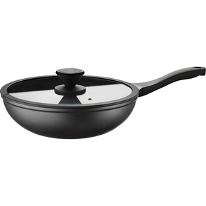 PINTINOX Wok Pro, Aluminium, 3-lagige Antihaftbeschichtung, Ø 30 cm, inkl. Deckel, Induktion