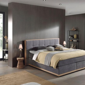 Places of Style Boxspringbett Vinton, aus massiver Eiche, verschiedene Härtegrade (auch H4)