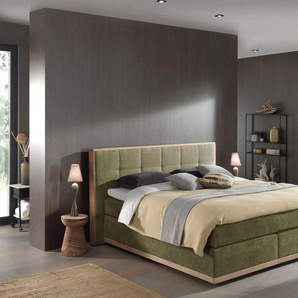 Places of Style Boxspringbett Vinton, aus massiver Eiche, verschiedene Härtegrade (auch H4)