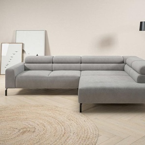 Places of Style Ecksofa Antonelli, L-Form, incl. Kopfteilverstellung, Breite 312 cm, wahlweise elektrische Sitztiefenverstellung