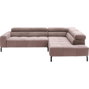 Places of Style Ecksofa Cleveland, L-Form, incl. Kopfteilverstellung, Breite 276 cm, wahlweise elektrischer Sitzvorzug