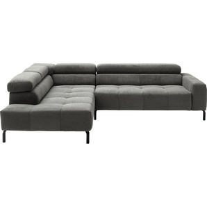 Places of Style Ecksofa Cleveland, L-Form, incl. Kopfteilverstellung, Breite 276 cm, wahlweise elektrischer Sitzvorzug