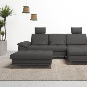 Places of Style Ecksofa Costello L-Form, mit Sitztiefenverstellung, Armteilverstellung und, 3 Nierenkissen, optional Bettfunktion und Bettkasten