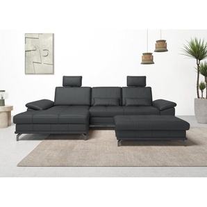 Places of Style Ecksofa Costello L-Form, mit Sitztiefenverstellung, Armteilverstellung und, 3 Nierenkissen, optional Bettfunktion und Bettkasten