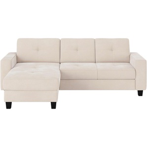 Places of Style Ecksofa Varese, Kreuznaht in beige