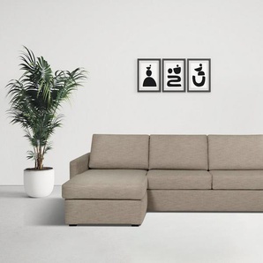 Places of Style Schlafsofa GOLDPOINT Ecksofa 264 cm, Liegefläche (140/200cm), L-Form, Bettfunktion, Bonell-Federkernmatratze und Dauerschläfer-Funktion