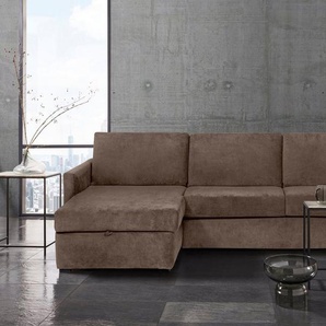 Places of Style Schlafsofa GOLDPOINT Ecksofa 264 cm, Liegefläche (140/200cm), L-Form, Bettfunktion, Bonell-Federkernmatratze und Dauerschläfer-Funktion