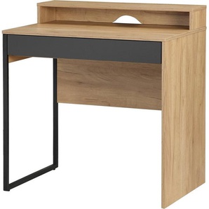 Places of Style Schreibtisch Moid, Computertisch in modernem Design, Breite 80 cm, mit Schublade, Kabeldurchlass & Metallkufe