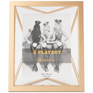 Playboy Bilderrahmen Playboy, Gold, Metall, Glas, rechteckig, 15.1x20x7.2 cm, Bilderrahmen, Bilderrahmen