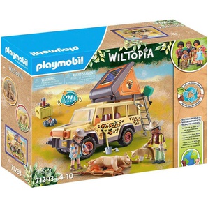 Playmobil® Konstruktions-Spielset Mit dem Geländewagen bei den Löwen (71293), Wiltopia, (98 St), teilweise aus recyceltem Material, Made in Germany