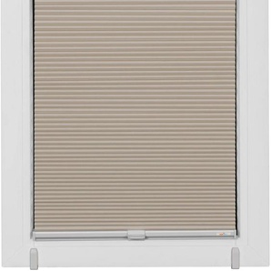 Plissee SUNLINES Start-up Style Honeycomb, beige (sand, weiß, weiß), B:95cm H:105cm, Obermaterial: 100% Polyester, Plissees, verspannt mit Simply-Fix Klemmträger, Wabenplissee, nach Maß