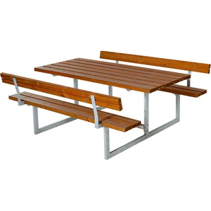 PLUS Garten-Essgruppe »Basic« Kombimöbel + 2 Rückenlehnen, (1-tlg), 177x184x75/45 cm