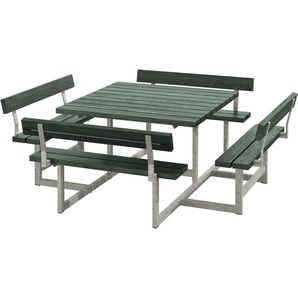 PLUS Garten-Essgruppe »Picnic« Kombimöbel mit 4 Rückenlehnen, (1-tlg), 224x224x76/45 cm