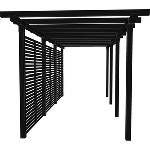 PLUS Pergola Cubic, BxTxH: 238x664x217 cm, Doppelpergola, 3 Module inkl. Tokyozäunen