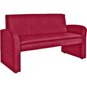 Polsterbank EXXPO - SOFA FASHION Cortado, elegant und zeitlos, bequem Sitzbänke Gr. B/H/T: 162cm x 89cm x 67cm, Luxus-Microfaser, rot hohe Bodenfreiheit, schöne Detailverarbeitung, wahlweise Lederbezug