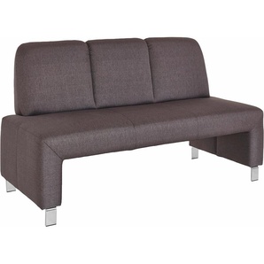 Polsterbank EXXPO - SOFA FASHION Sitzbänke Gr. B/H/T: 162cm x 91cm x 67cm, Struktur, grau (anthrazit) hohe Bodenfreiheit, frei im Raum stellbar, hoher Sitzkomfort