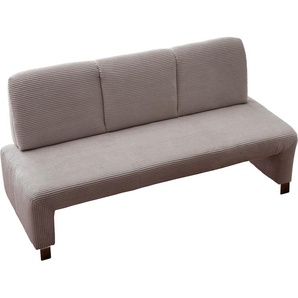 Polsterbank EXXPO - SOFA FASHION Sitzbänke Gr. B/H/T: 182cm x 91cm x 67cm, Cord, braun (cappuccino) hohe Bodenfreiheit, frei im Raum stellbar, hoher Sitzkomfort