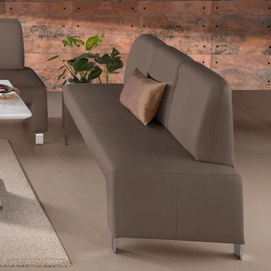 Polsterbank EXXPO - SOFA FASHION Sitzbänke Gr. B/H/T: 182 cm x 91 cm x 67 cm, Luxus-Microfaser, grau (taupe) hohe Bodenfreiheit, frei im Raum stellbar, hoher Sitzkomfort