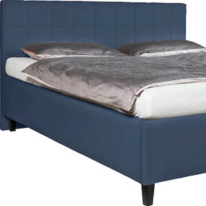 Polsterbett ALINA Pepe, blau (blaugrau tls 16), B:167cm H:102cm L:212cm, Kunstleder TLS (100% Polyester), Betten, wahlweise mit Matratze und Lattenrost, in diversen Ausführungen