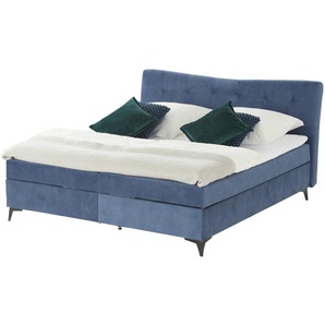 Boxbett mit Bettkasten Melrose - blau - Materialmix - 182 cm - 109 cm | Möbel Kraft