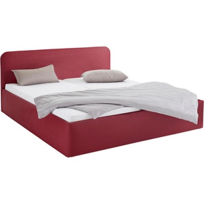 Polsterbett, rot, B:170cm L:210cm, Bezug Bett: wahlweise Microfaser (100% Polyester), Strukturstoff (77% Polyester, 23% Viskose) oder Kunstleder, Bonnell-Federkernmatratze: Mischgewebe (51% Polyprophlen, 39% Polyester, 10% Baumwolle), Kaltschaummatratze: