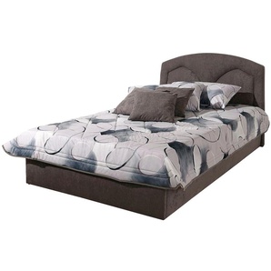 Polsterbett, grau (anthrazit), B:172cm L:212cm, Bezug Bett: Microfaser (100% Polyester), Bonnell-Federkernmatratze: 51% Polypropylen, 39% Polyester und 10% Baumwolle, Kaltschaummatratze: 100% Polyester, Bezug abnehm- und waschbar bis 60u00b0C, WESTFALIA