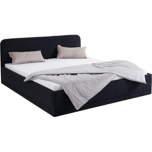 Polsterbett, schwarz, B:170cm L:210cm, Bezug Bett: wahlweise Microfaser (100% Polyester), Strukturstoff (77% Polyester, 23% Viskose) oder Kunstleder, Bonnell-Federkernmatratze: Mischgewebe (51% Polyprophlen, 39% Polyester, 10% Baumwolle),