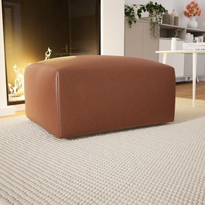 Polsterhocker Cognac - Eleganter Polsterhocker: Hochwertige Qualität, einzigartiges Design - 80 x 42 x 64 cm, Individuell konfigurierbar