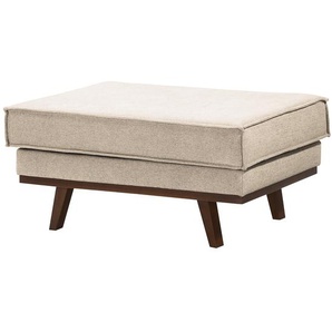 Polsterhocker Jurga 88 x 46 x 62cm Beige Webstoff Sioma: Creme