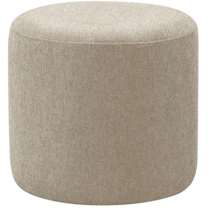 Polsterhocker Moulton 45 x 46cm Beige Strukturstoff Talta: Beige