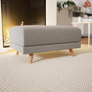 Polsterhocker Sandgrau - Eleganter Polsterhocker: Hochwertige Qualität, einzigartiges Design - 80 x 42 x 60 cm, Individuell konfigurierbar