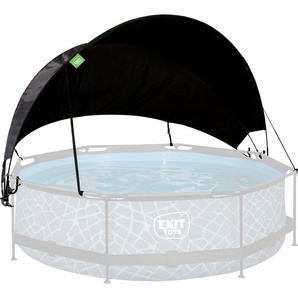 Poolverdeck EXIT Sonnensegel, schwarz, B:300cm H:175cm T:300cm, Polyester, Verdecke, spendet Schatten beim Baden in der Sommerhitze