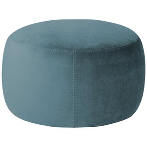 Samt Hocker  Amadi ¦ blau ¦ Maße (cm): H: 40  Ø: 60