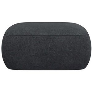 Pouf FLEXLUX Torino, rund, bodennah, Sitzhocker, Polsterhocker Poufs Gr. B/H/T: 91cm x 46cm x 91cm, Bouclé, grau (anthracite grey) Modernes, organisches Hocker-Design, Kaltschaum, Wellenunterfederung