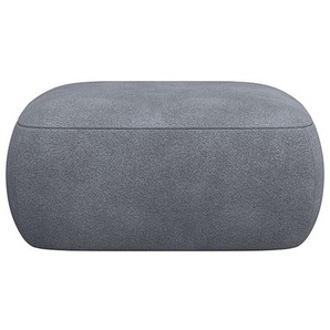 Pouf FLEXLUX Torino, rund, bodennah, Sitzhocker, Polsterhocker Poufs Gr. B/H/T: 91cm x 46cm x 91cm, Bouclé, grau (soft grey) Modernes, organisches Hocker-Design, Kaltschaum, Wellenunterfederung