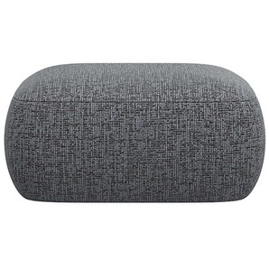 Pouf FLEXLUX Torino, rund, bodennah, Sitzhocker, Polsterhocker Poufs Gr. B/H/T: 91cm x 46cm x 91cm, Chenille, grau (forrest grey) Modernes, organisches Hocker-Design, Kaltschaum, Wellenunterfederung