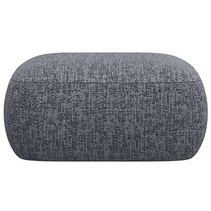 Pouf FLEXLUX Torino, rund, bodennah, Sitzhocker, Polsterhocker Poufs Gr. B/H/T: 91cm x 46cm x 91cm, Chenille, grau (granite grey) Modernes, organisches Hocker-Design, Kaltschaum, Wellenunterfederung