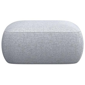 Pouf FLEXLUX Torino, rund, bodennah, Sitzhocker, Polsterhocker Poufs Gr. B/H/T: 91cm x 46cm x 91cm, Chenille, grau (sandy shell) Modernes, organisches Hocker-Design, Kaltschaum, Wellenunterfederung