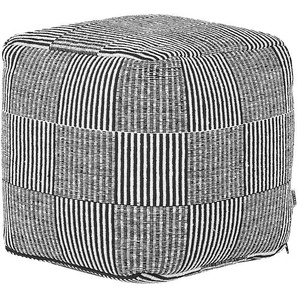 Pouf Rosa Baumwolle Rund 40 x 40 cm Gestrickt Bo…