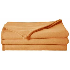 Poyet-motte - Fleece-Decke 210 x 230 cm Honig - orange