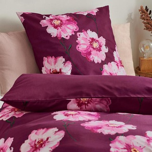 Premium-Baumwoll-Bettwäsche - rosa - 100% Baumwolle - - Maße: 135 x 200 cm