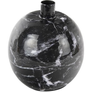 Present Time Marble Look Kerzenhalter - black - 13x15x13 cm