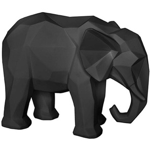 Present Time Origami Elephant Deko-Statue - matt black - 27,5x14.8x20,8 cm